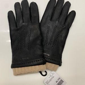Roots deerskin leather gloves
